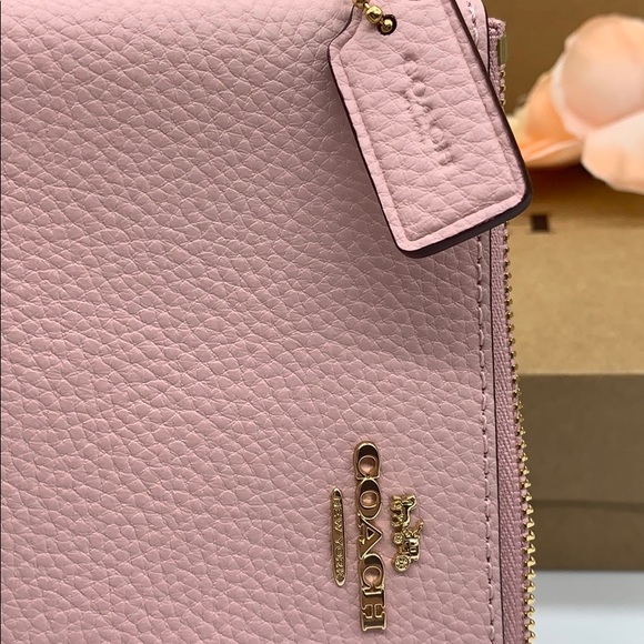 COACH Double Zip Wallet Im Gold/blossom - Picture 8 of 16